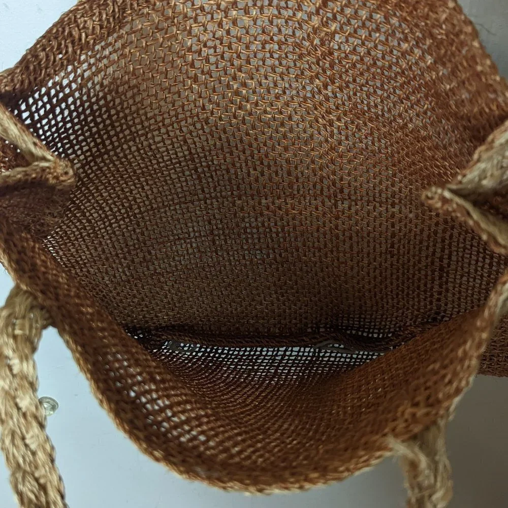 Vintage Straw‎ Natural Weave Shoulder Tote Bag Cottage Core Boho